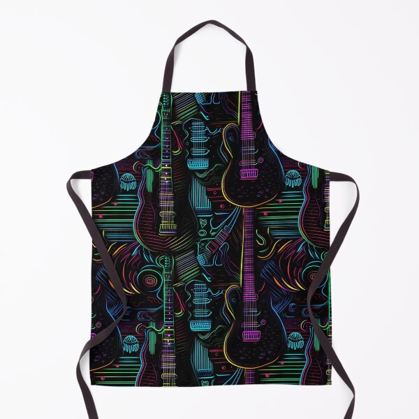 Item preview, Neon guitars pattern designed and sold by Alex Seiti Hamada.