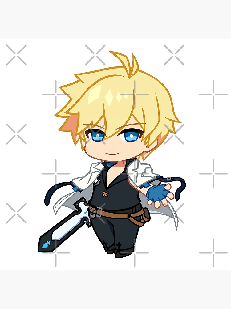 ギルティギア　カイ　Ky Kiske 缶バッジ ちびキャラデザイン Ky Kiske Guilty Gear Chibi