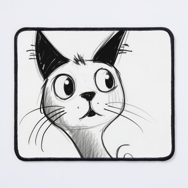 Item preview, confused french style cat designed and sold by BenjaminsPlace.
