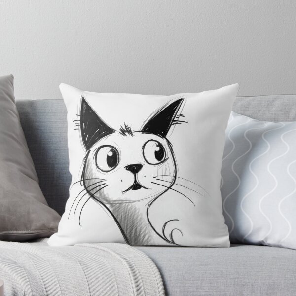Item preview, confused french style cat designed and sold by BenjaminsPlace.