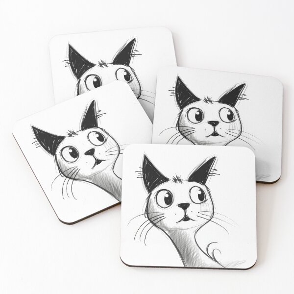 Item preview, confused french style cat designed and sold by BenjaminsPlace.