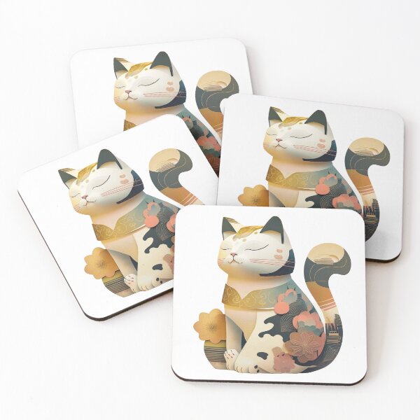 Item preview, Good Luck Cat Maneki-neko designed and sold by Fragile Prints.
