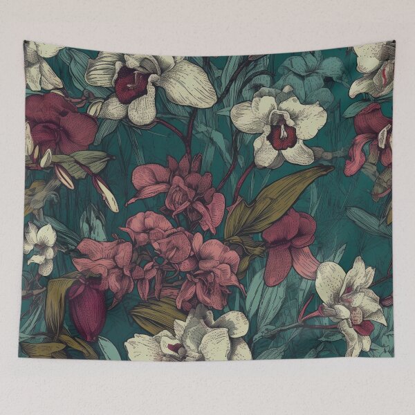 Artikelvorschau, Vintage Orchidee Blumenmuster 3 entworfen und verkauft von LTAdesigns.