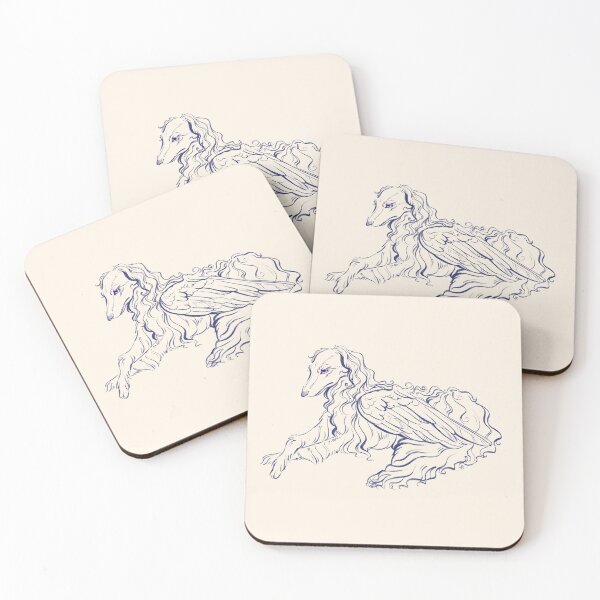 Item preview, Winged Borzoi designed and sold by eszaboo.