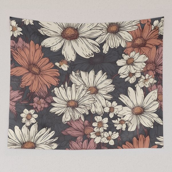 Item preview, vintage Daisy floral pattern 1 designed and sold by LTAdesigns.