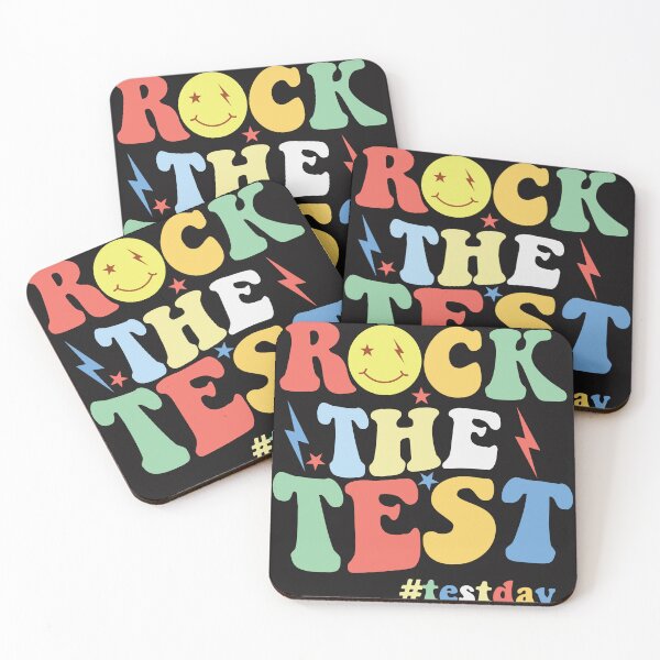 Item preview, Rock The Test Testing Day Retro Motivational Teacher Student T-Shirt designed and sold by shopping new.
