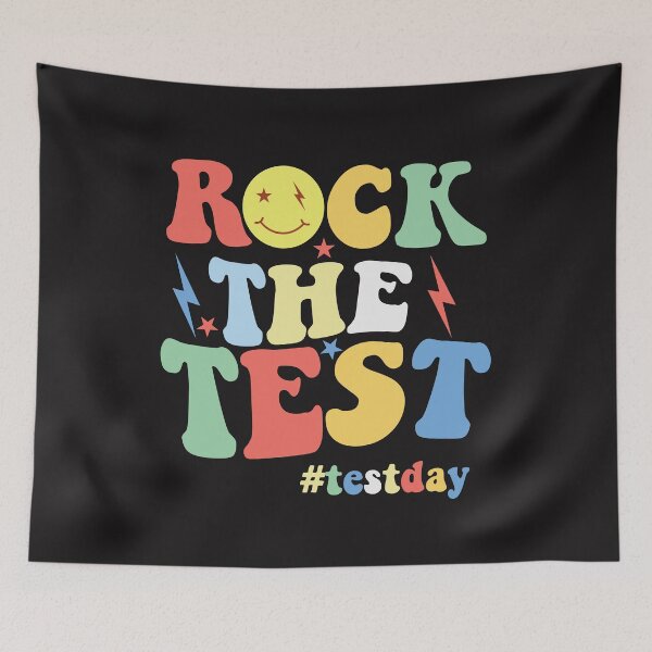 Item preview, Rock The Test Testing Day Retro Motivational Teacher Student T-Shirt designed and sold by shopping new.