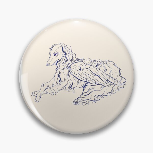 Item preview, Winged Borzoi designed and sold by eszaboo.