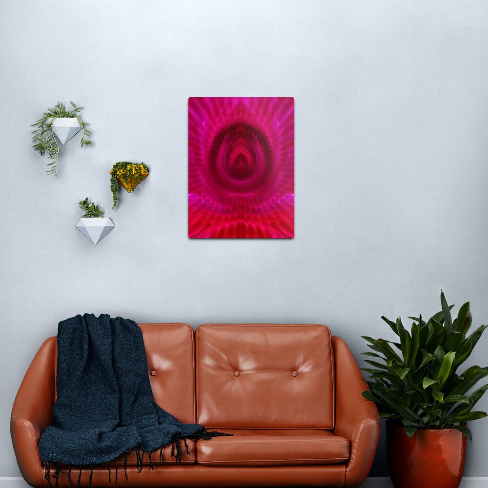 Red Power Flame Metal Print