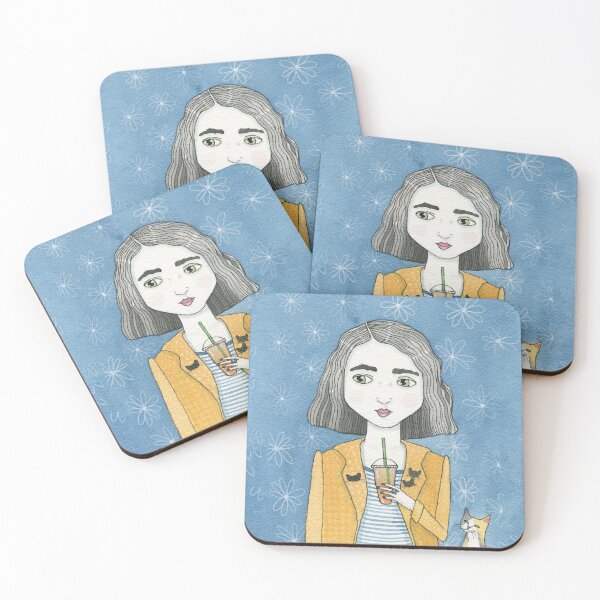 Item preview, Iced Coffee With Kitty designed and sold by KilkennyCat Art.