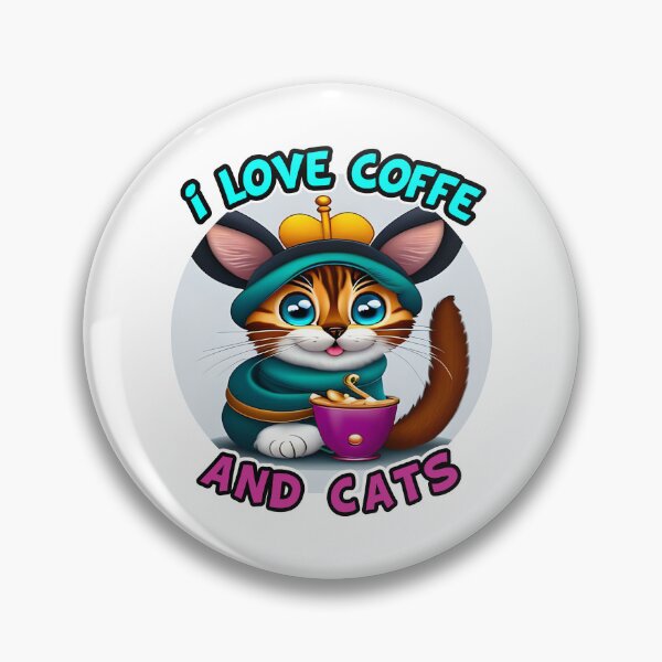 Item preview, I love coffee and cats designed and sold by BitplaneDesigns.