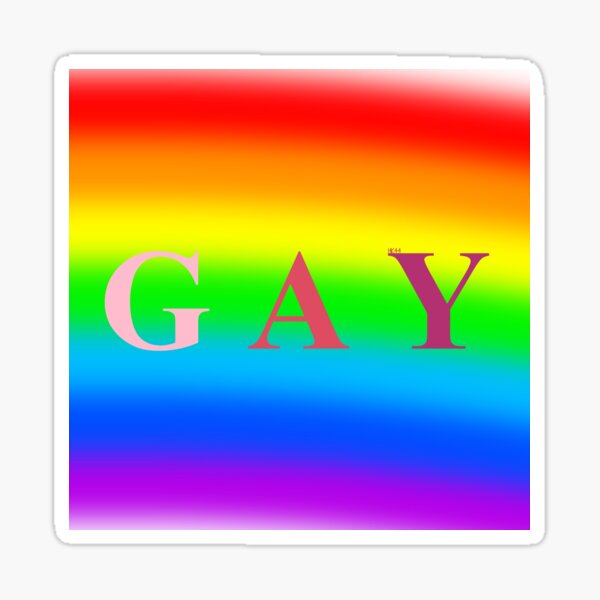 Item preview, G A Y (Rainbow Background) designed and sold by HK44.