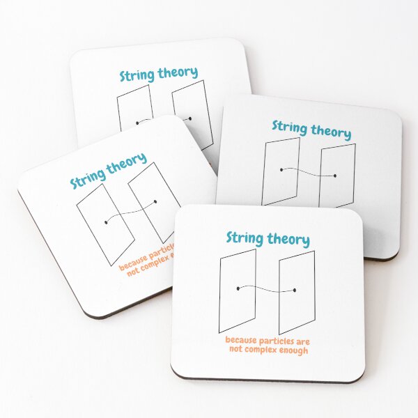 Item preview, string theory, because particles are not complex enough, funny physics designed and sold by NoetherSym.
