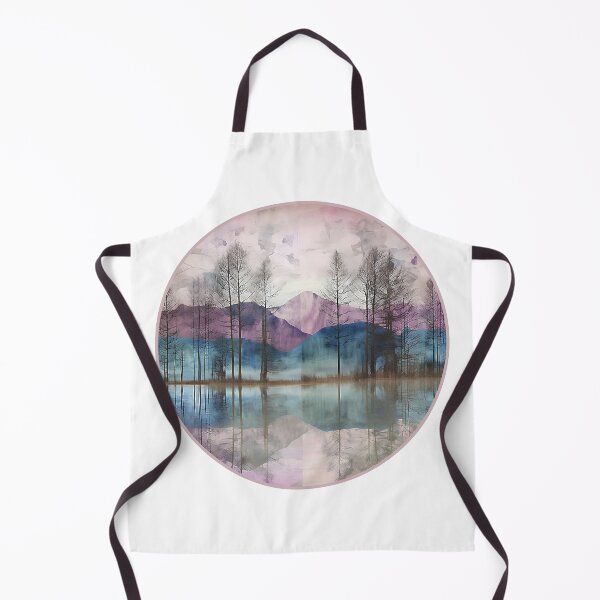 Item preview, Chalky Textured Mountain Lake with Trees designed and sold by TheArtMage.
