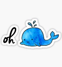 Oh Whale - Watercolor Sticker