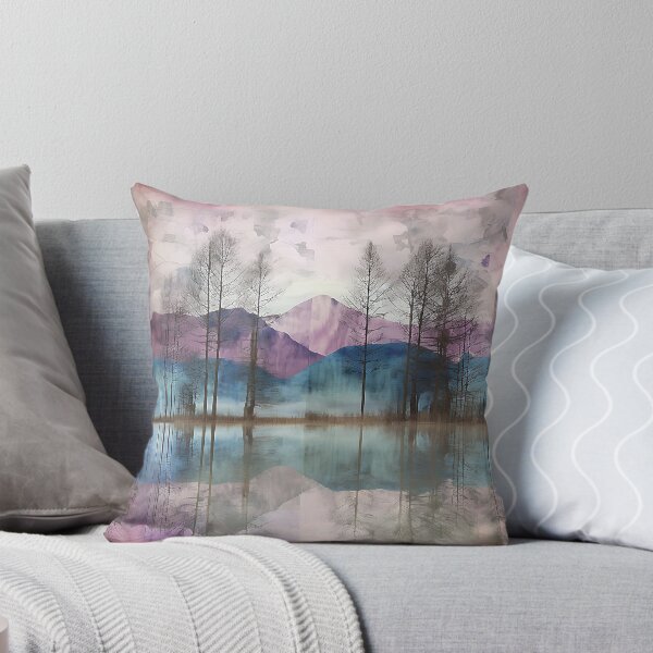 Item preview, Chalky Textured Mountain Lake with Trees designed and sold by TheArtMage.