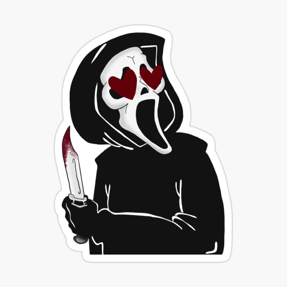 Ghostface Scream Heart Eyes Art Print 