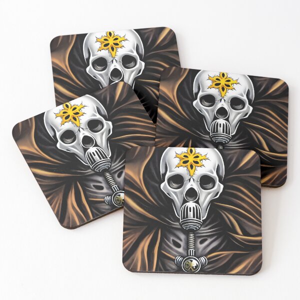 Item preview, Skull chakra with gas mask designed and sold by worldofwhisper.