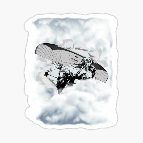 You can fly - Paragliding in the clouds Sticker