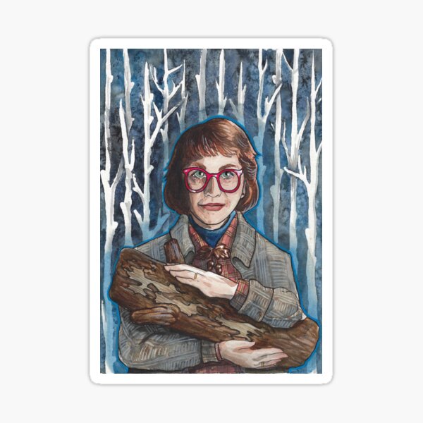 My Log has Something to Say to You - Twin Peaks Log Lady Watercolor and Ink Sticker