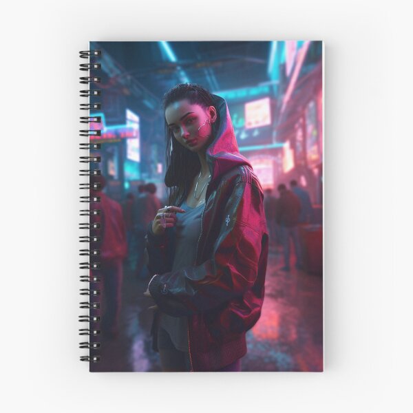 Item preview, Neon Nights: A Cyberpunk Stroll in the Red Light District designed and sold by ZDP-ART.