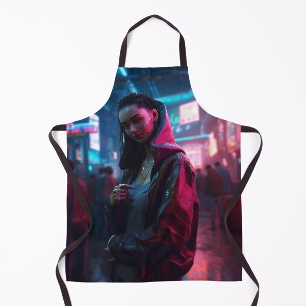 Item preview, Neon Nights: A Cyberpunk Stroll in the Red Light District designed and sold by ZDP-ART.