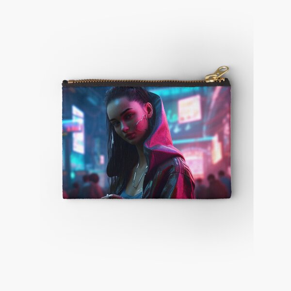 Item preview, Neon Nights: A Cyberpunk Stroll in the Red Light District designed and sold by ZDP-ART.
