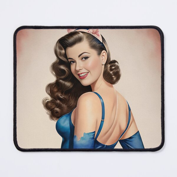 Item preview, Cheeky Blue Bodysuit Pin-Up Girl designed and sold by Digital-Hijinx.