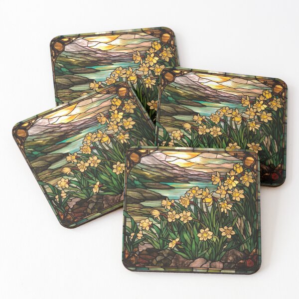 Item preview, Stained Glass Spring Daffodils designed and sold by Matt's Artificial Nature.