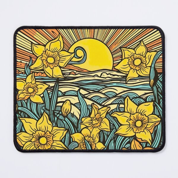 Item preview, Psychedelic Spring Daffodils designed and sold by Matt's Artificial Nature.