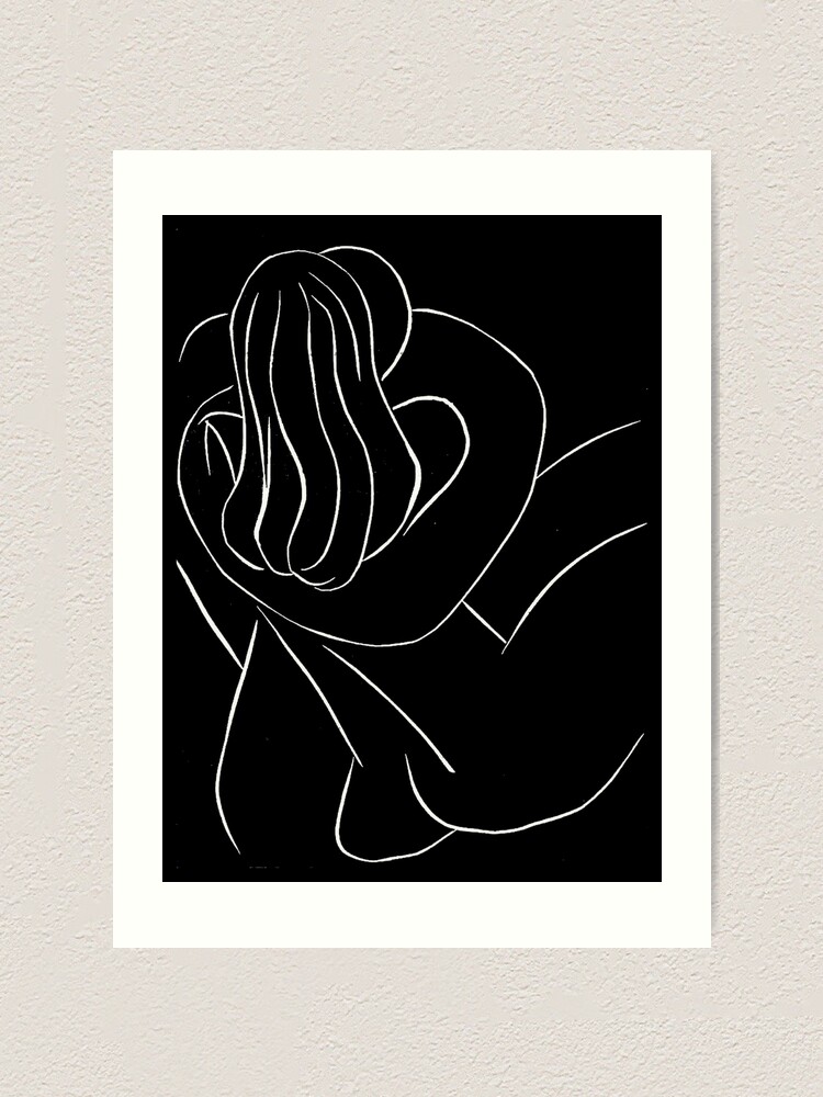 COUPLE EMBRACING Vintage Matisse Silhouette Painting Print