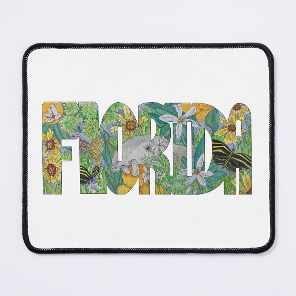 Item preview, FLORIDA Watercolor Floral Silhouette  designed and sold by Sproutopia-Art.