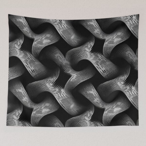Item preview, Large Print Ethereal Wavy Swirls Monochrome Odyssey | Seamless Pattern designed and sold by Adam Prettyjohns.