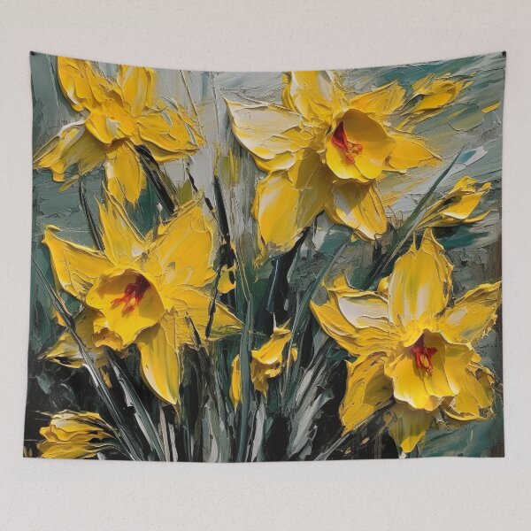 Item preview, Finger Painted Spring Daffodils designed and sold by Matt's Artificial Nature.