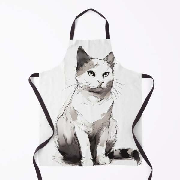 Item preview, Monochrome Majesty: The Enchanting Cat with a Dappled Tail designed and sold by ZDP-ART.