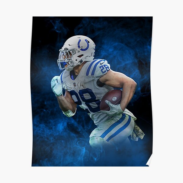 Marshall Faulk INDIANAPOLIS COLTS ABSTRACT ART 1 Metal Print by