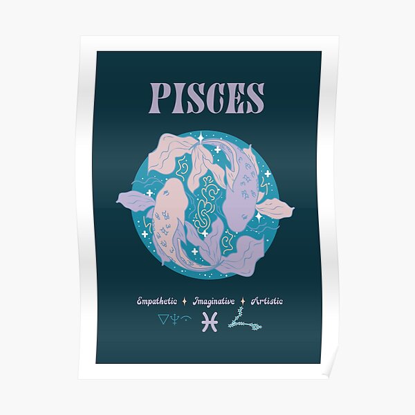 Pisces Fish - Muted Jewel Poster