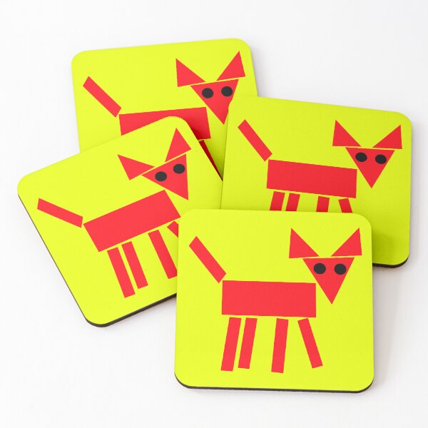 Item preview, Basic Red Geometric Dog designed and sold by Karen Simon.