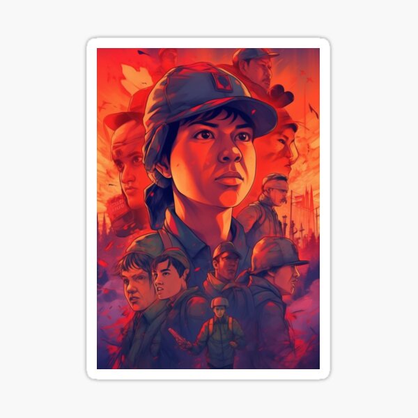 Item preview, Stranger Things Season 2 with the characters Dustin and Steve in it. Futuristic AI Generated designed and sold by JuxtaJoy Studios.