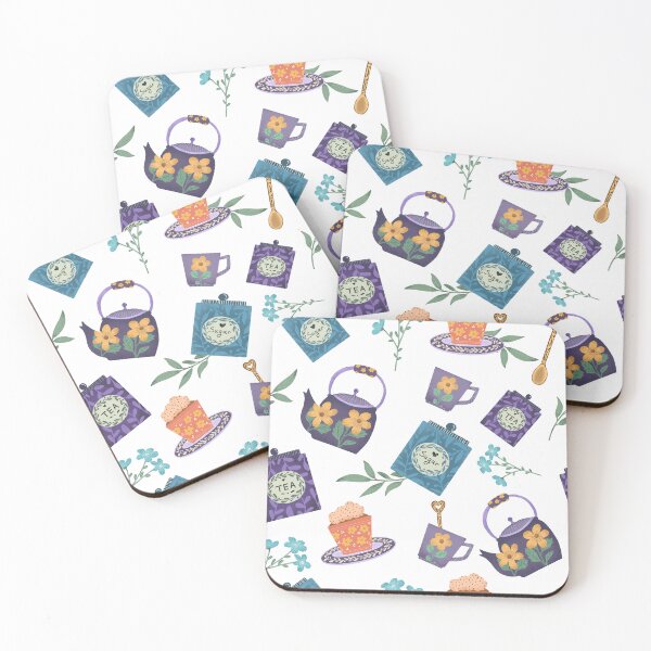 Item preview, English tea party seamless pattern designed and sold by pinkyfish1010.