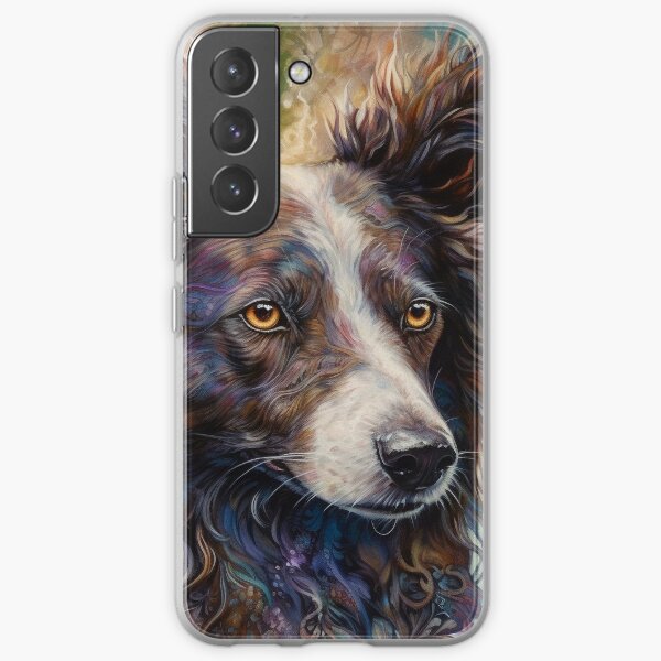 Tribal Border Collie Dog Art 4 Samsung Galaxy Soft Case
