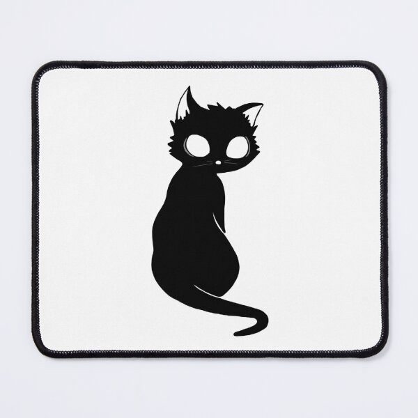 Item preview, Wide-eyed Cat Silhouette designed and sold by LadyMcWiseWhale.