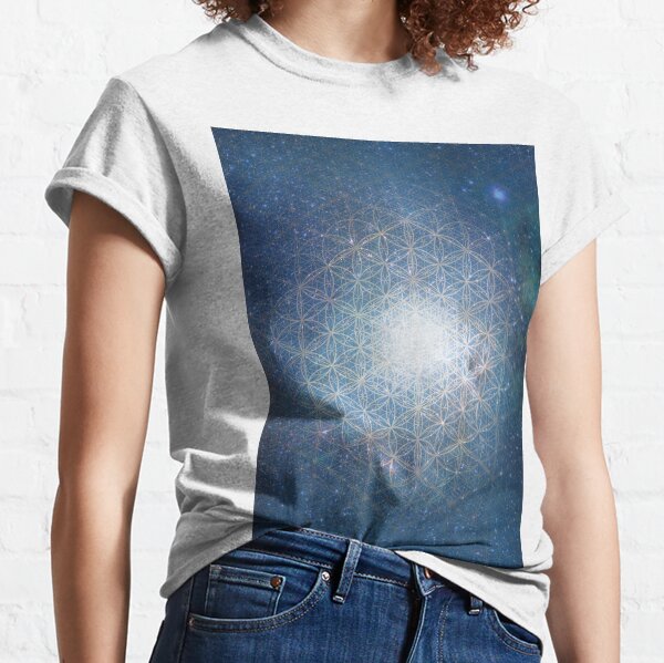 The Fruit of life Space Art Sacred Geometry Classic T-Shirt