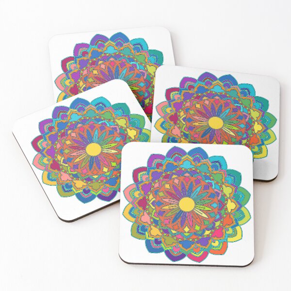 Item preview, Rainbow Mandala Flower designed and sold by Nancy Dinger Aikins.