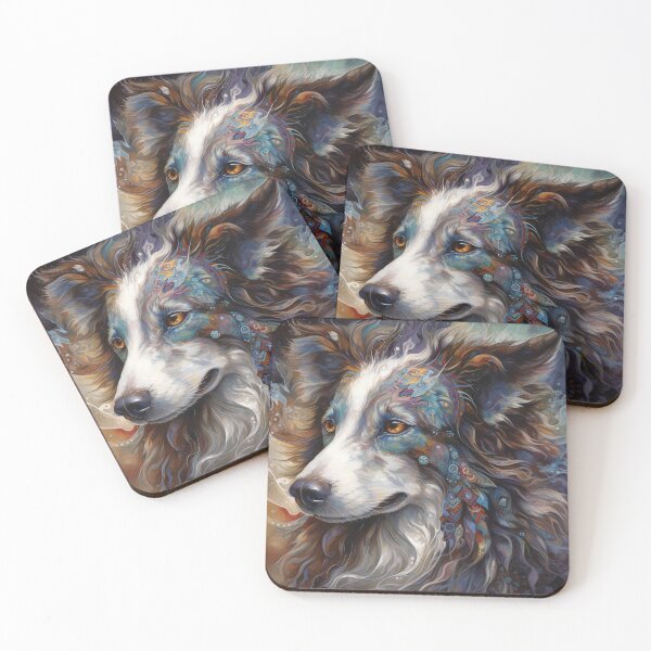 Item preview, Tribal Border Collie Dog Art 5 designed and sold by DiatomDesigns.