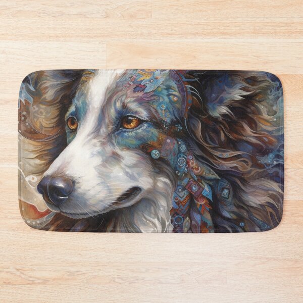 Item preview, Tribal Border Collie Dog Art 5 designed and sold by DiatomDesigns.