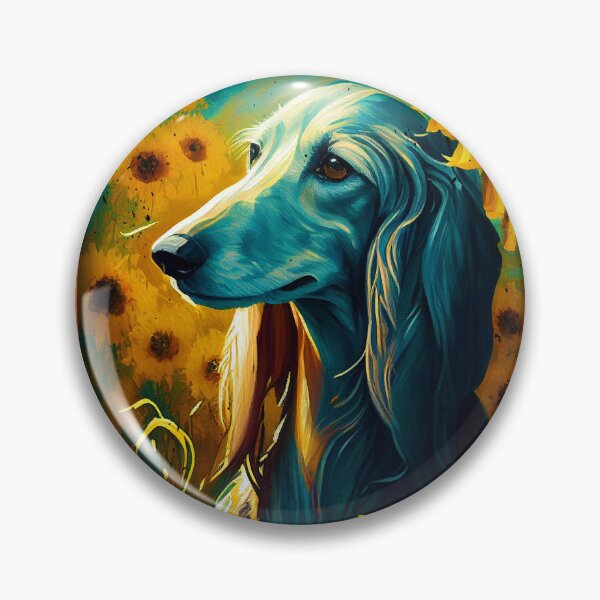 Item preview, Saluki Sunflower Painting Adorable Dog designed and sold by rafaeltto.