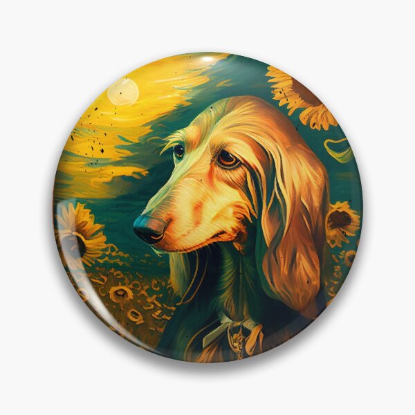 Item preview, Saluki Sunflower Painting Adorable Dog designed and sold by rafaeltto.