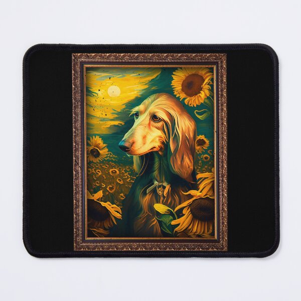 Item preview, Saluki Sunflower Painting Adorable Dog designed and sold by rafaeltto.