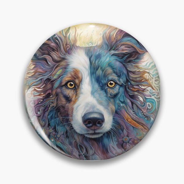 Item preview, Tribal Border Collie Dog Art 7 designed and sold by DiatomDesigns.